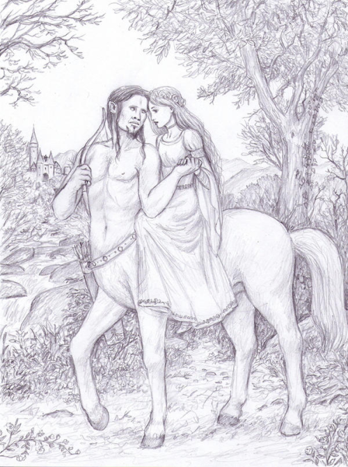 centaur and girl by dashinvaine d28449w 150